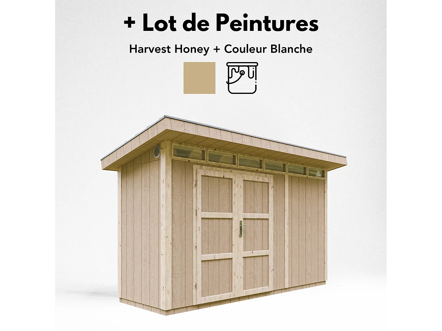 Tuinhuis op houtbasis - LP SmartSide - 4.3² / L161xL412xH239 cm - M902A-HARVEST HONEY
