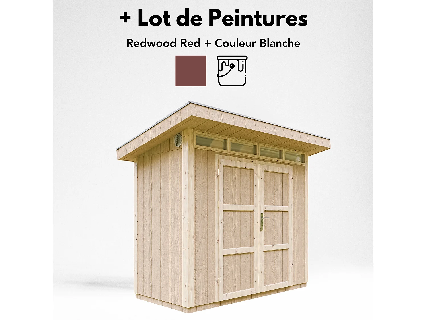 Gartenhaus premium qualität mit boden und bitumenfliesen - 3m² / B161xL294xH239 cm - M901A-REDWOOD RED