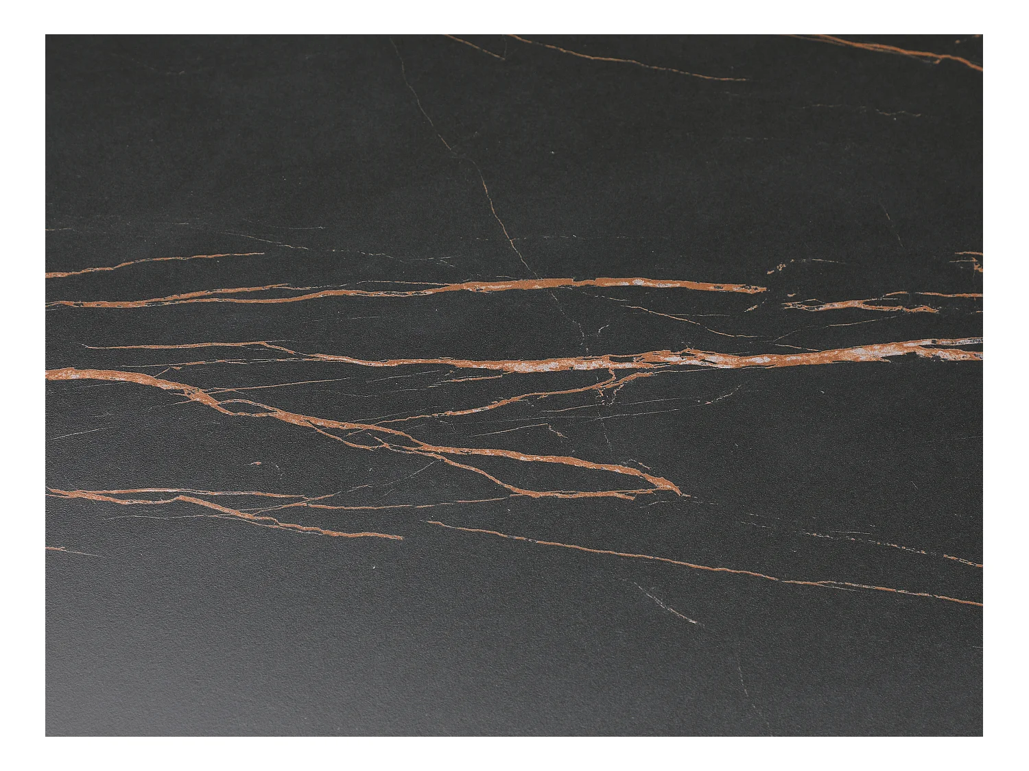 Table basse avec plateaux pivotants en céramique, verre trempé et métal - Effet marbre noir - NACESIA de Maison Céphy