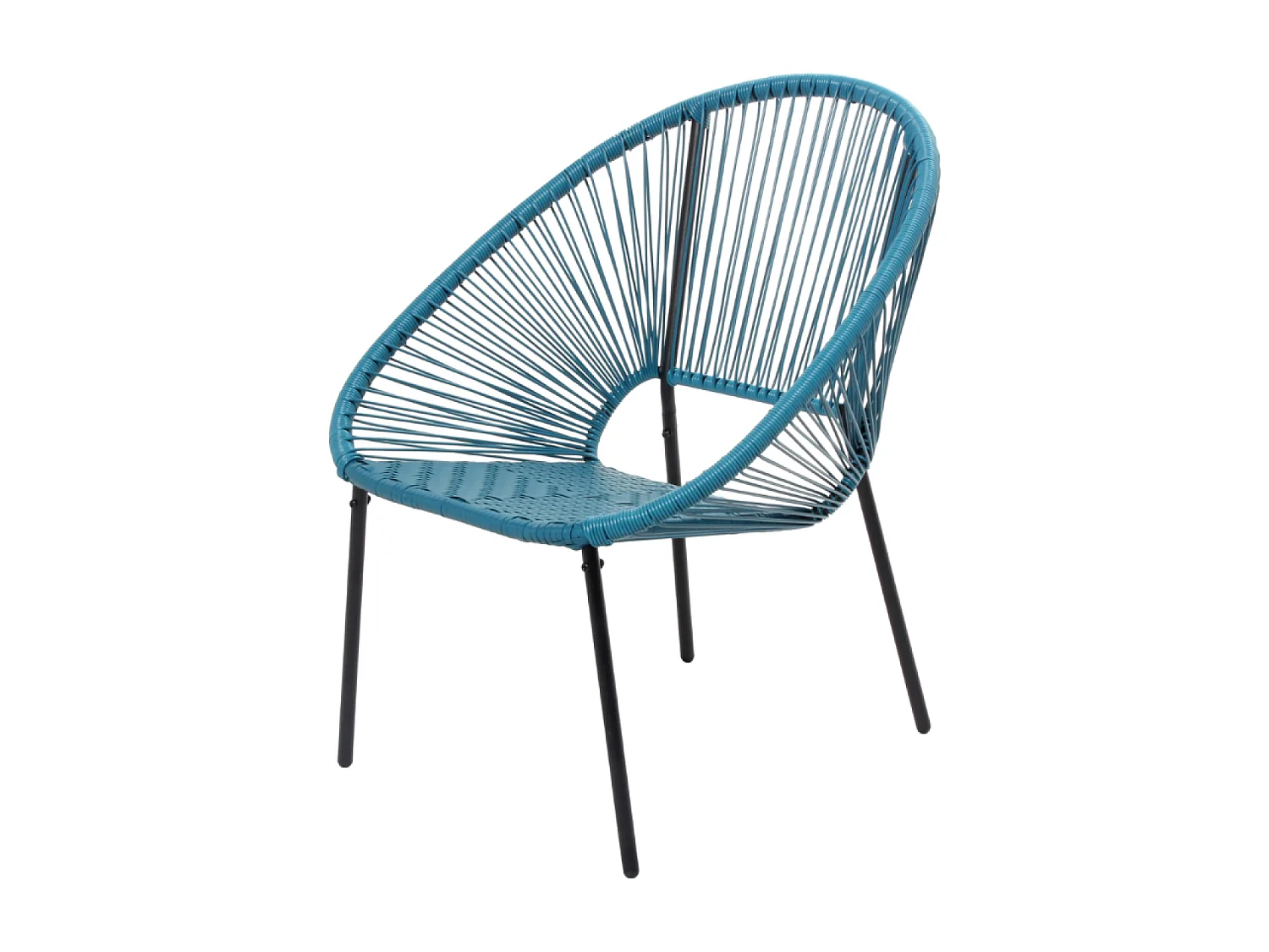 Set van 2 Acapulco fauteuils + salontafel blauw terracotta