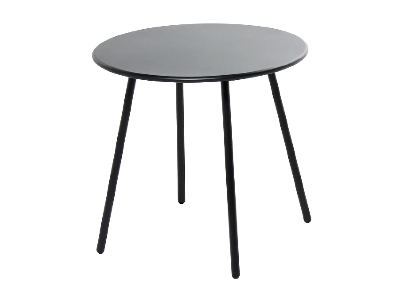 Ensemble de 2 fauteuils + 1 table basse gris foncé RETE