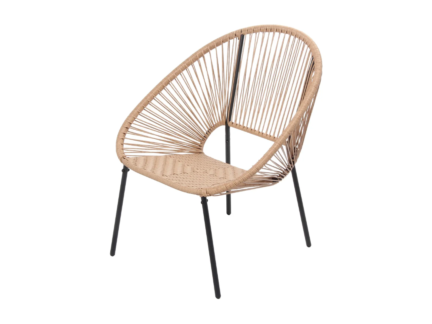 Conjunto de 2 sillones + mesa de centro natural ACAPULCO