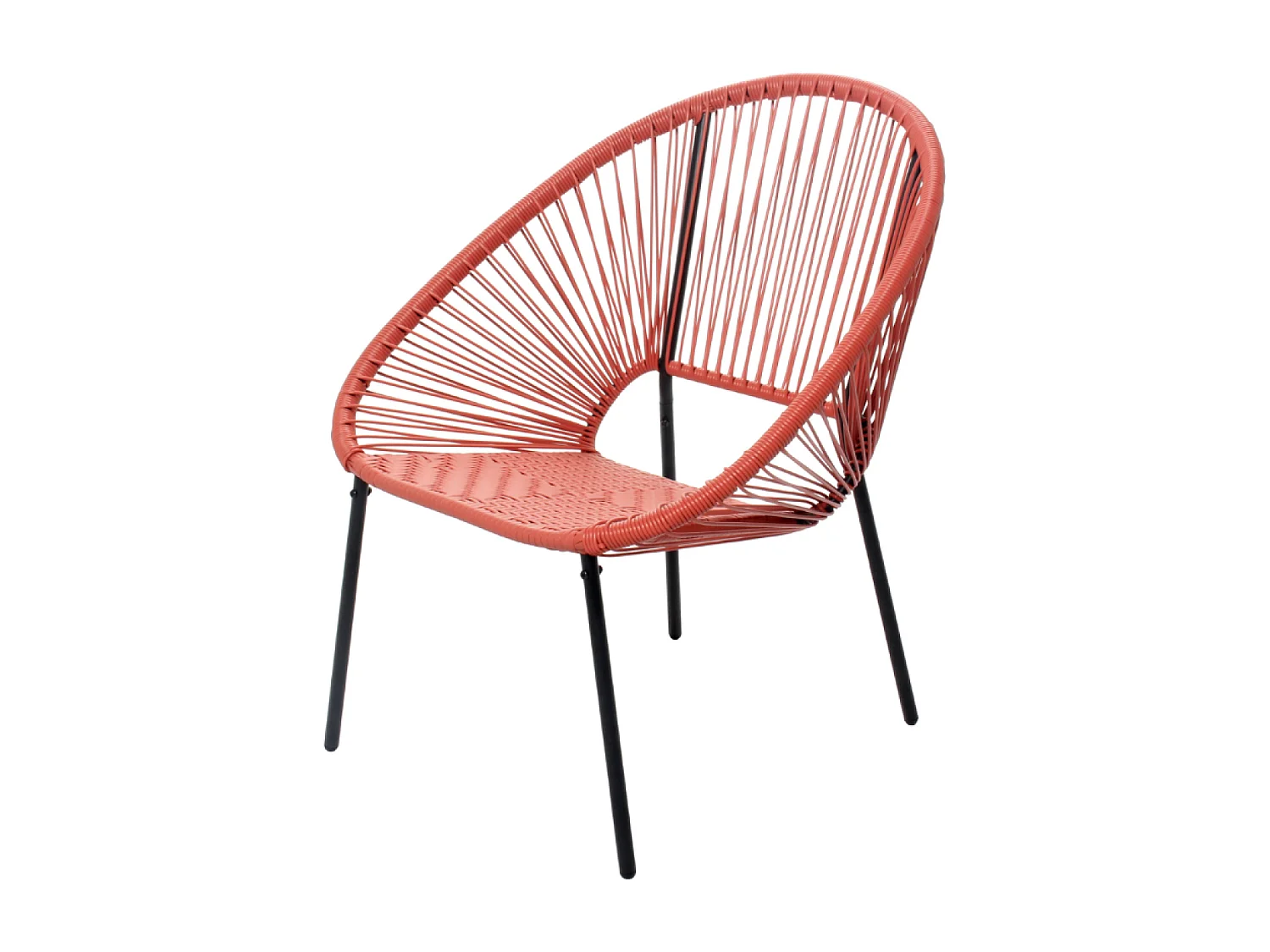 Set de 2 fauteuils + table basse terracota ACAPULCO