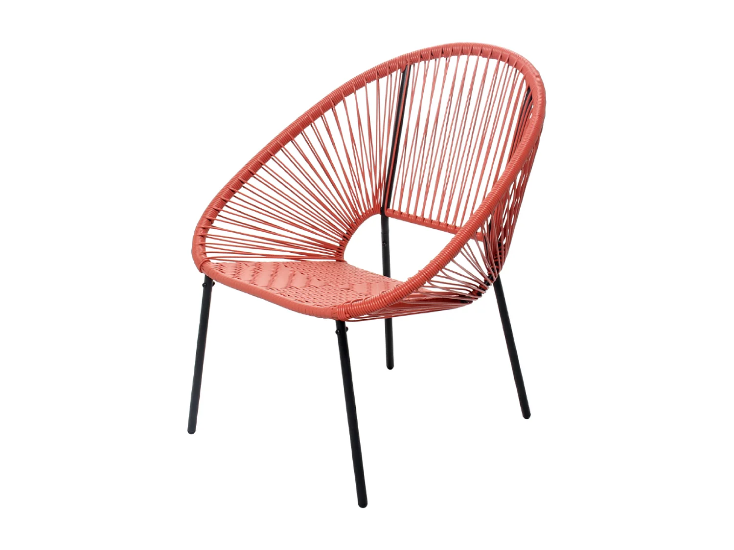 Set de 2 fauteuils + table basse terracota ACAPULCO