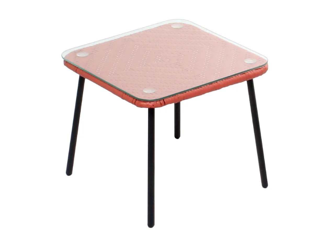 Set de 2 fauteuils + table basse terracota ACAPULCO