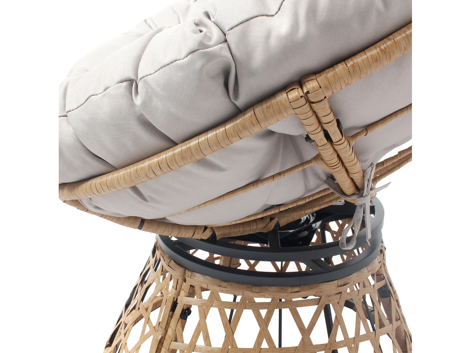 Fauteuil effet rotin avec coussin PAPASAN