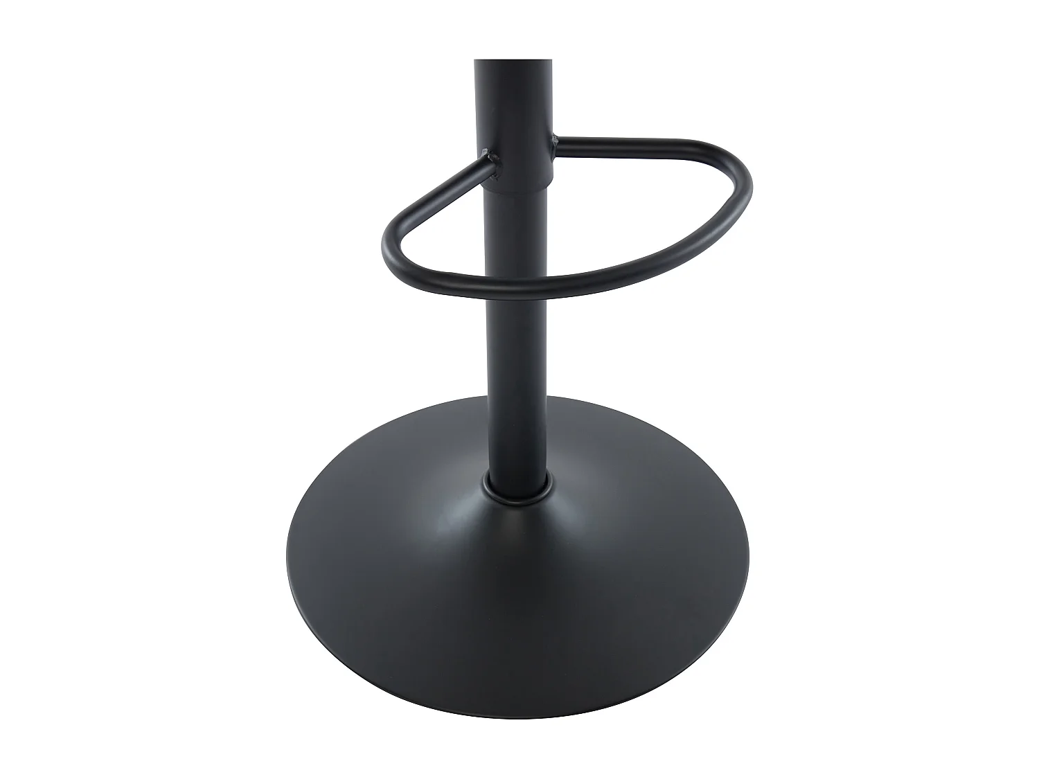 Lot de 2 tabourets de bar en tissu et métal noir - Hauteur réglable - Taupe - LANCENIA