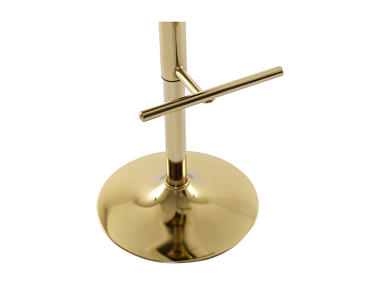 Sgabello da bar in Tessuto bouclette e Metallo Dorato Altezza regolabile Bianco - Lotto di 2 - LOLY