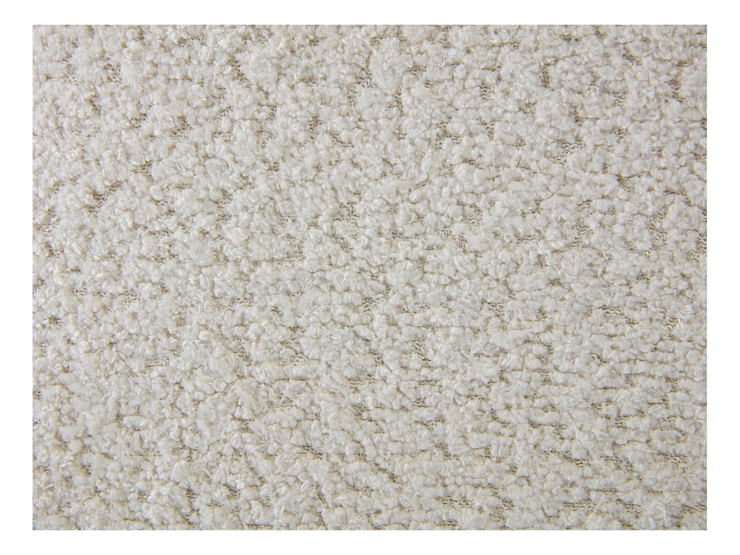 Set van 2 barkrukken in bouclé en goudkleurig metaal - Verstelbare hoogte - Wit - LOLY