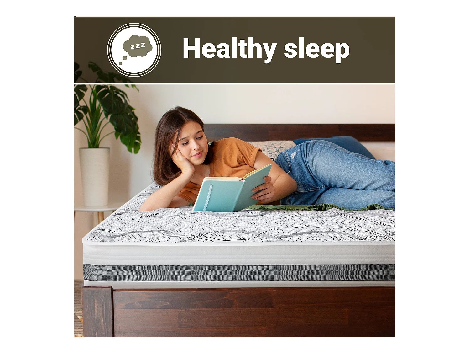 Eenpersoons Matras 75x160 Memory Orthopedisch, antibacterieel, mijtwerend, anti-allergisch | Hoogte 20 cm | Made in Italy