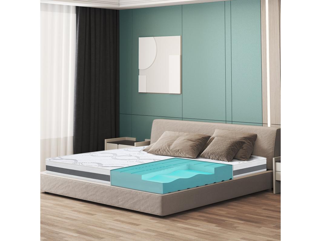 Matelas Simple XL 130x190 à mémoire de forme | Premium Quality | Hauteur 16 cm | Made in Italy
