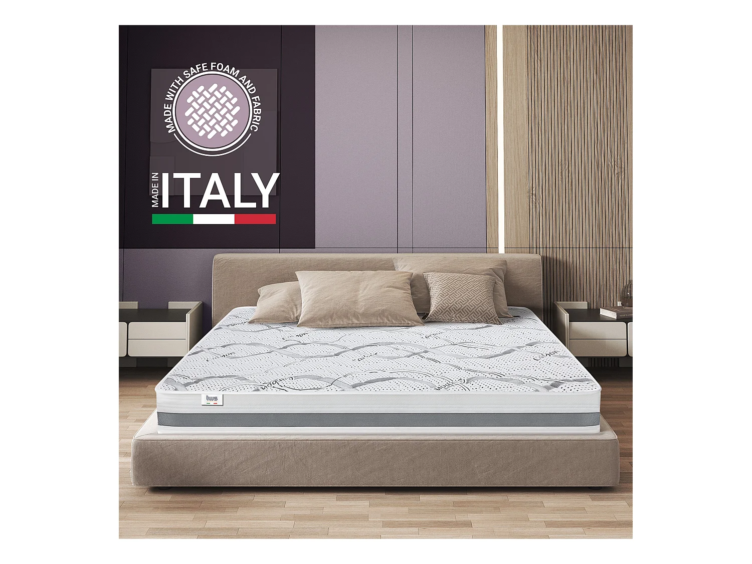 Doppelmatratze 160x190 Memory | Premium Qualität | Höhe 25 cm | Made in Italy