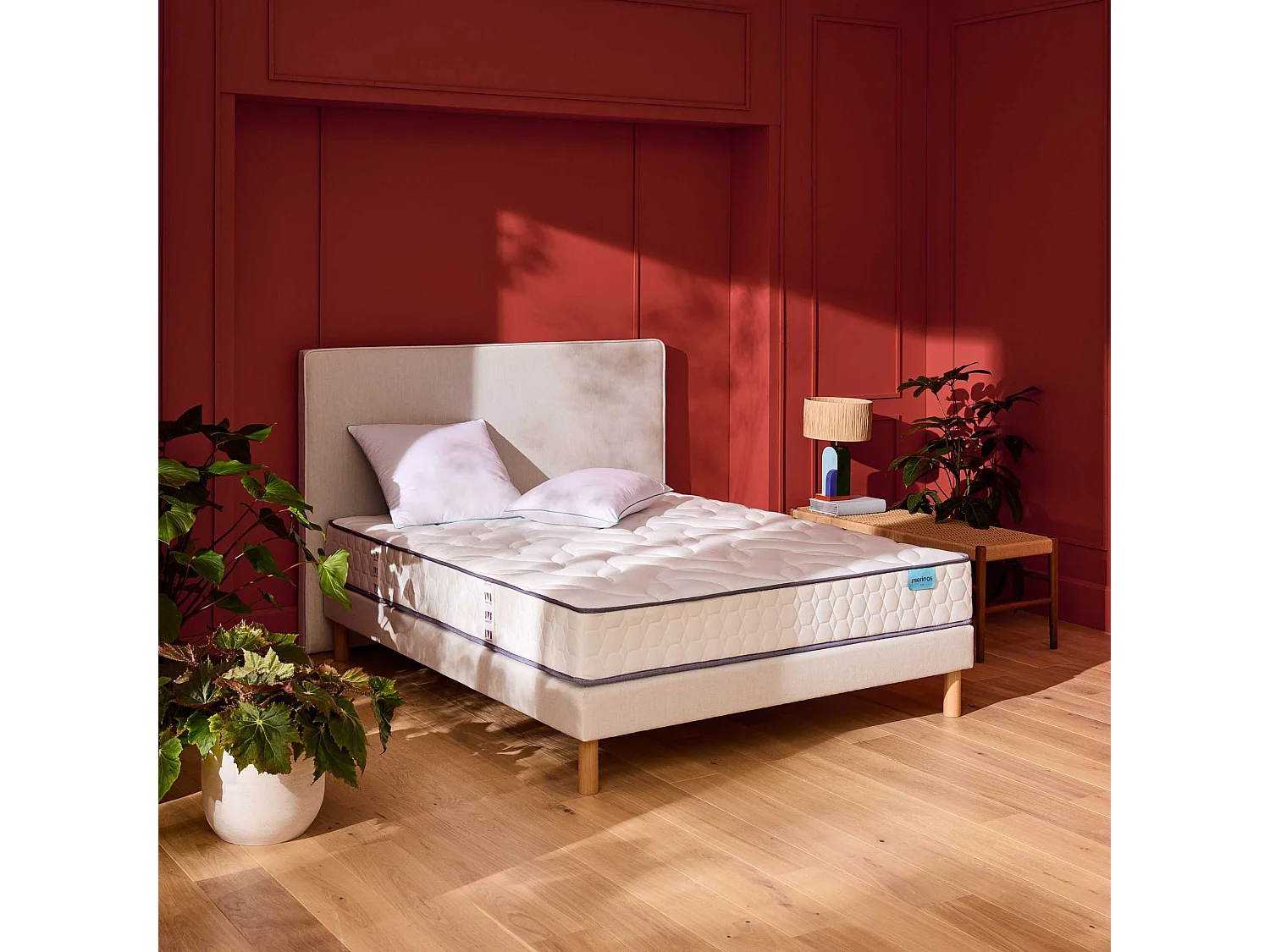 Matelas Merinos ressorts ensachés et mémoire de forme Beauty Bed 140x200