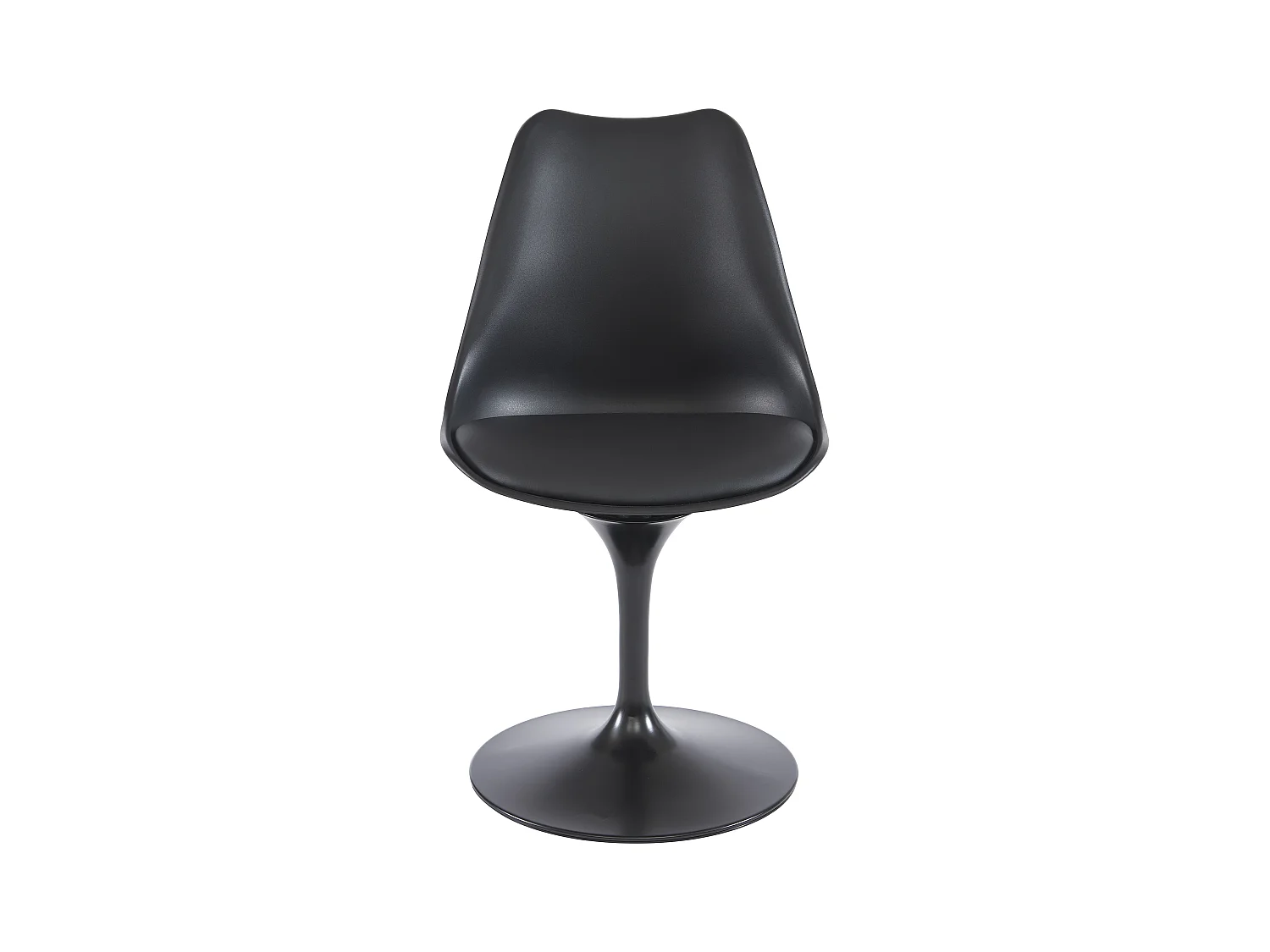 Chaise en polypropylène, simili et acier - Noir - XAFY