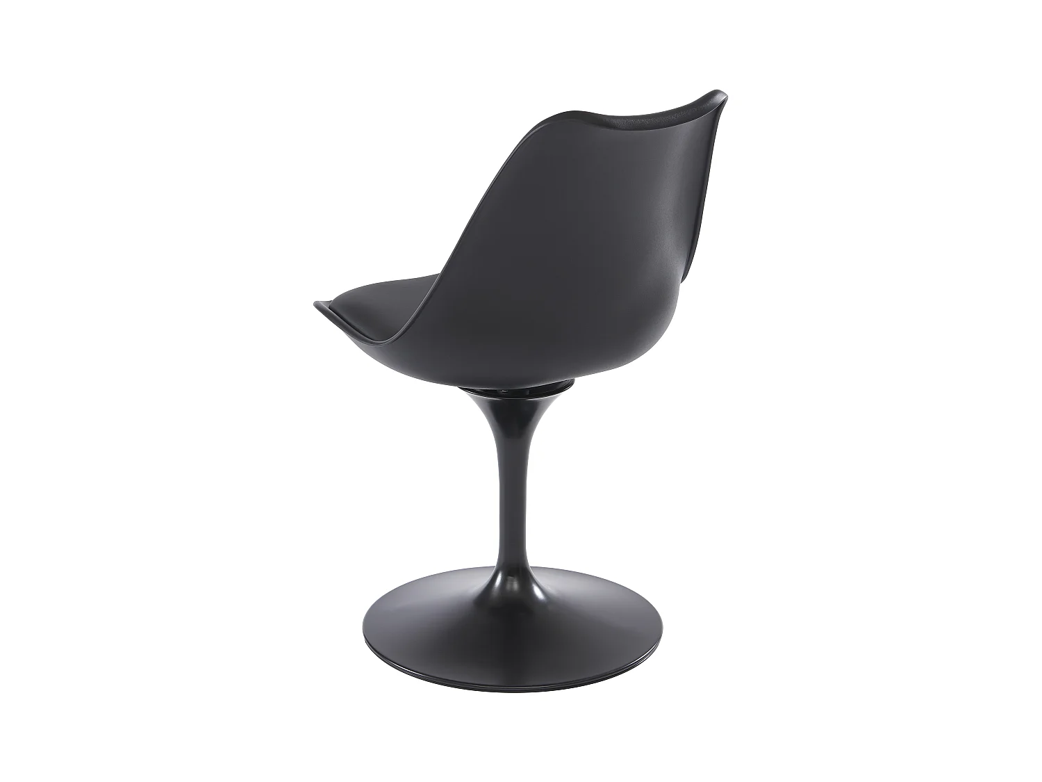 Chaise pivotante en polypropylène, simili et acier - Noir - XAFY