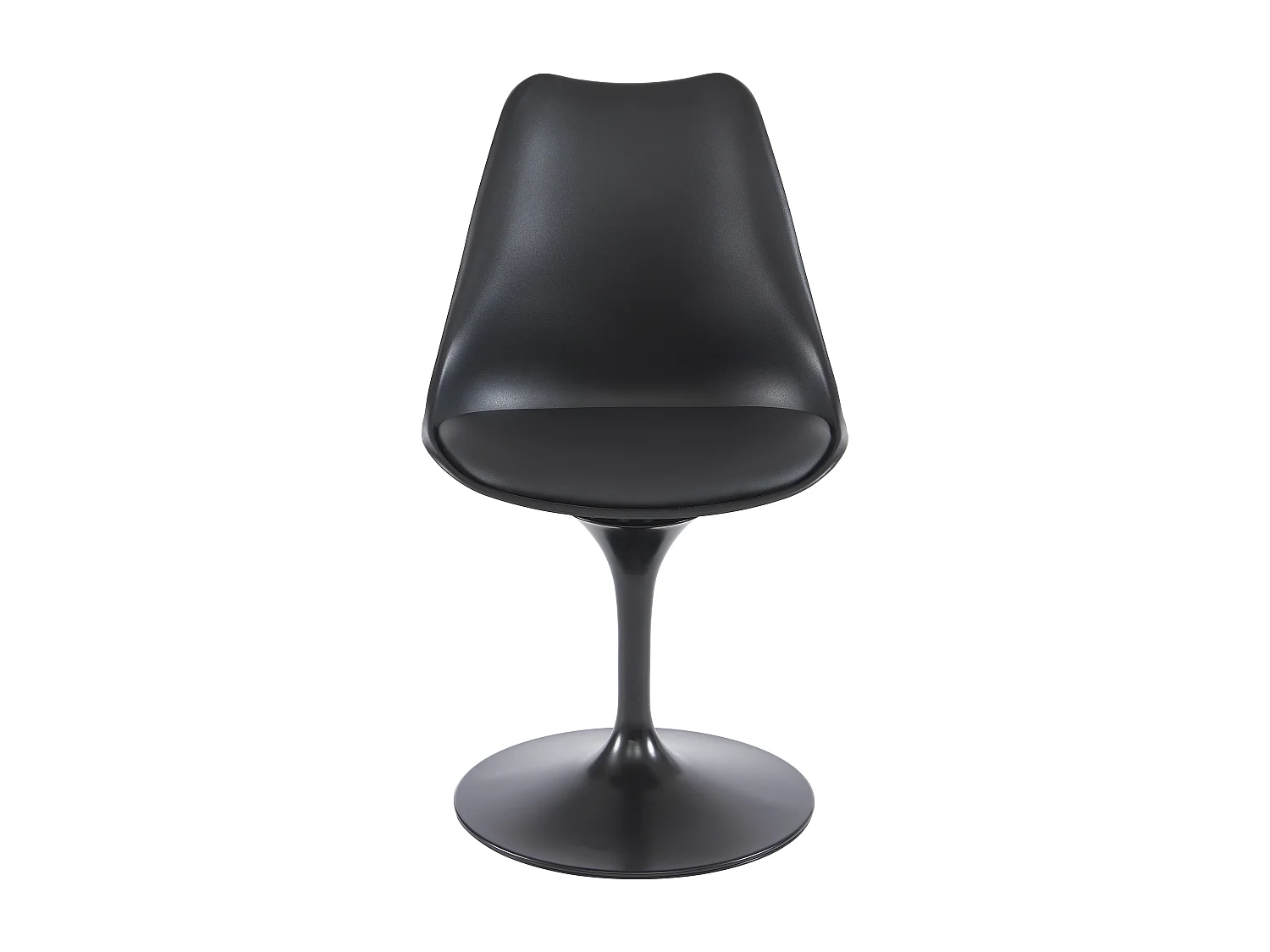 Chaise pivotante en polypropylène, simili et acier - Noir - XAFY