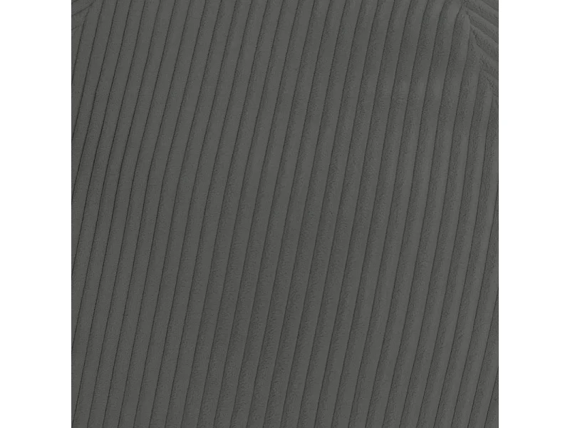 Donkergrijs peervormige ribfluwelen poef 120 x 100 cm