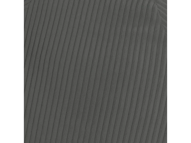 Donkergrijs peervormige ribfluwelen poef 120 x 100 cm