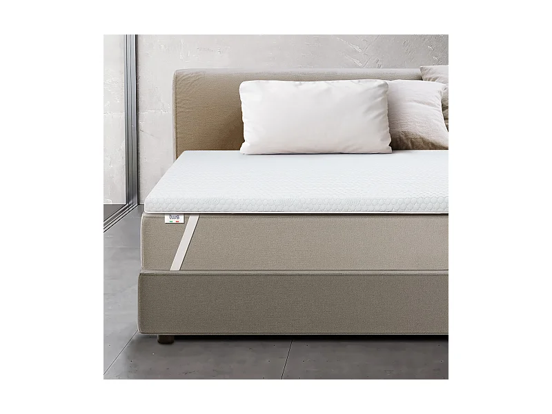 Memory Foam Einzelmatratzenauflage | 6 cm Matratzentopper | Abnehmbarer Matratzenbezug | Antibakteriell und antimykotisch | 110 x 180