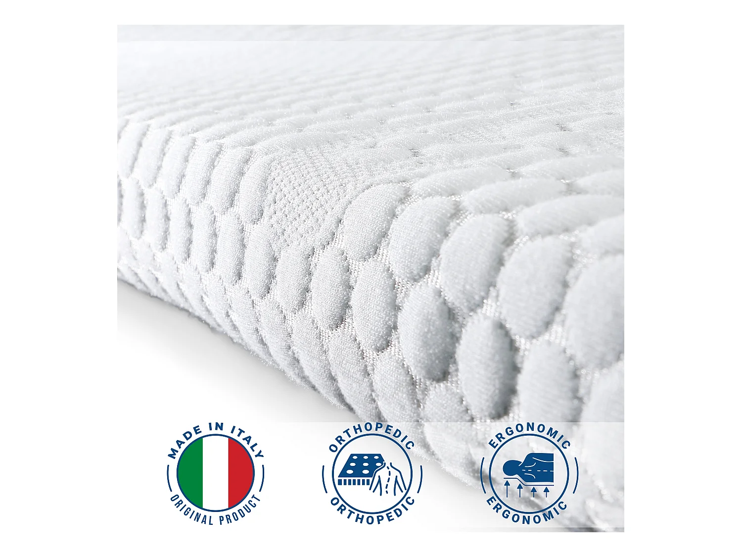 Doppelmatratzenauflage aus Memory Foam | 6 cm Matratzentopper | Abnehmbarer Matratzenbezug | Antibakteriell und antimykotisch | 160 x 200