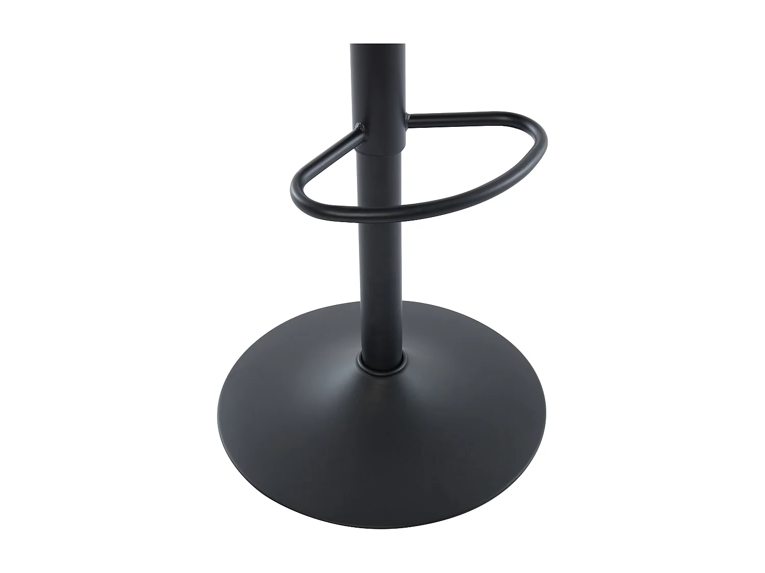 Lot de 2 tabourets de bar en tissu texturé et métal noir - Hauteur réglable - Crème - LARANZA