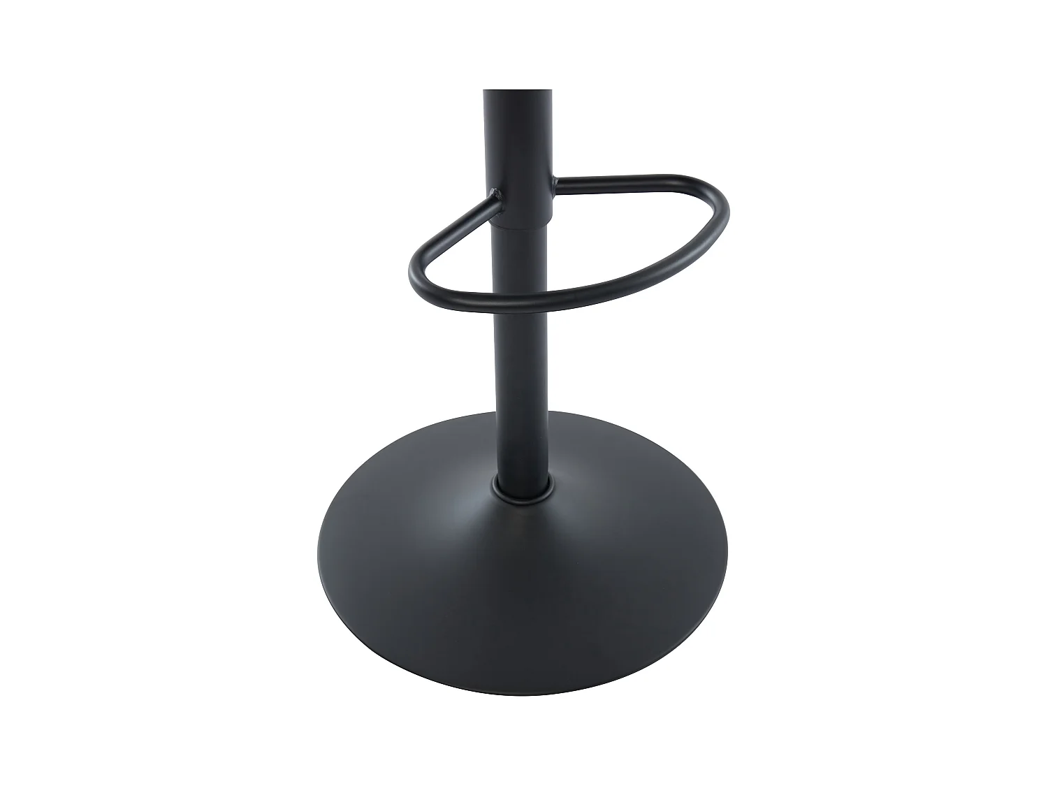 Lot de 2 tabourets de bar en tissu texturé et métal noir - Hauteur réglable - Crème - LARANZA