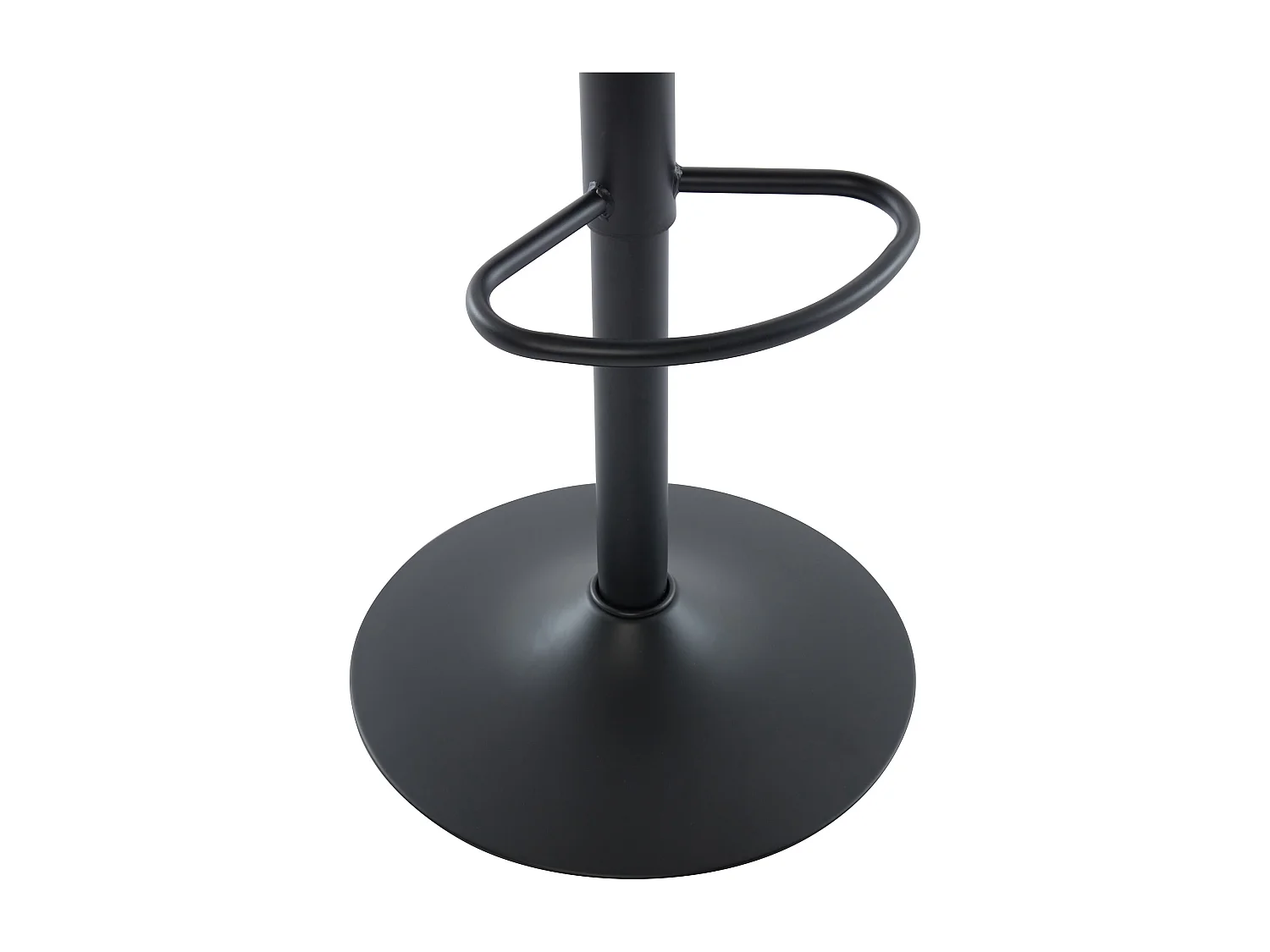 Sgabello da bar in Tessuto e Metallo Nero Altezza regolabile Nero - Lotto di 2 - LILAYA