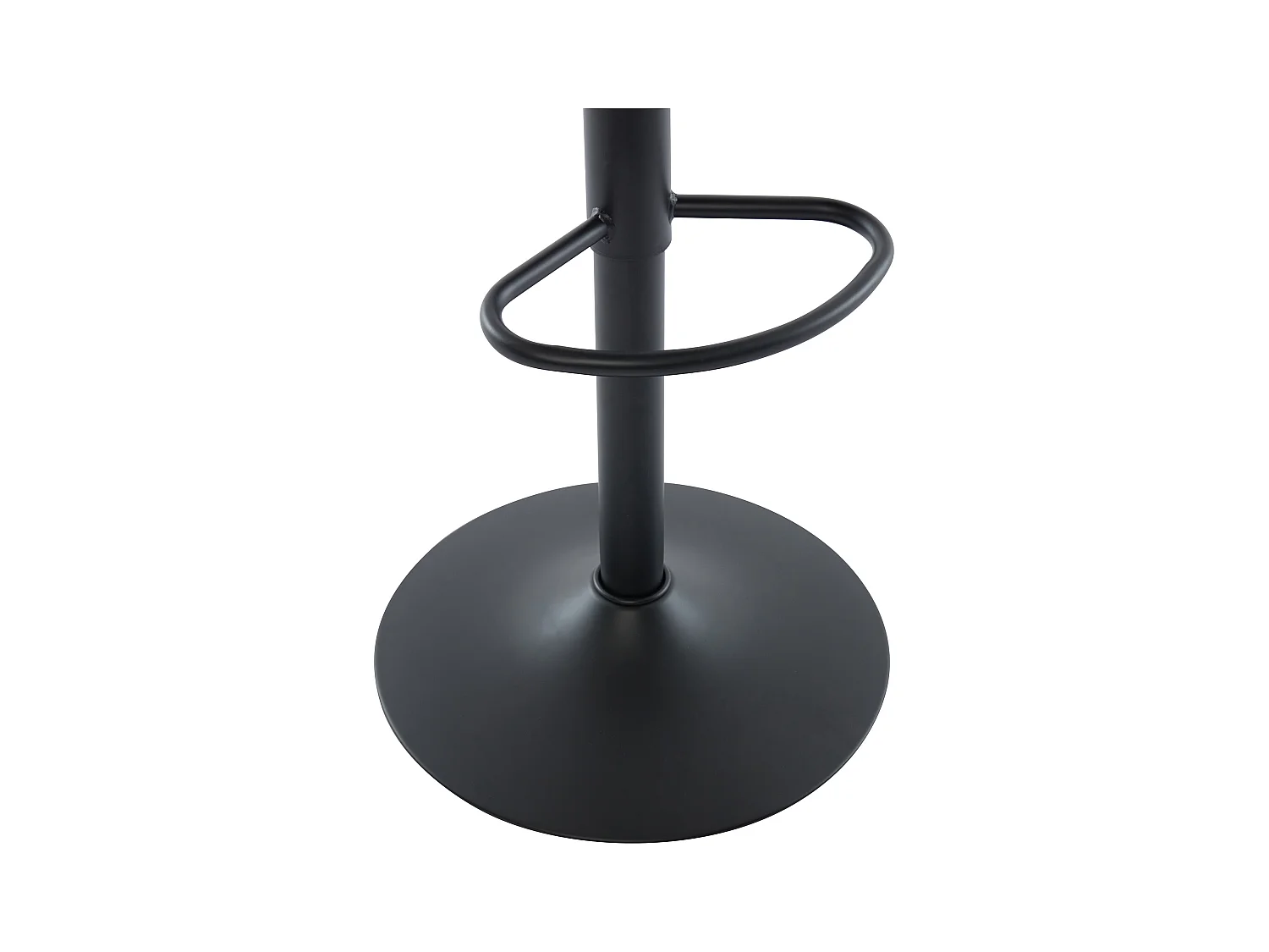 Barhocker 2er-Set höhenverstellbar - Stoff & schwarzes Metall - Schwarz - LILAYA