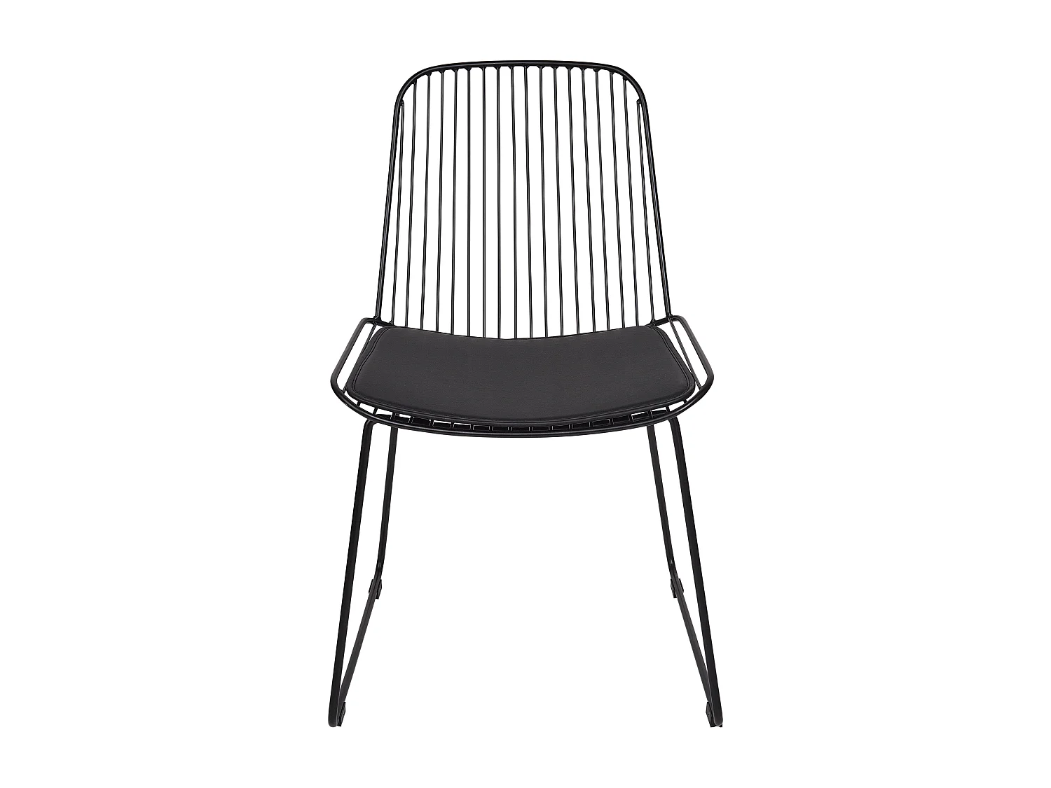 Conjunto de 2 sillas de comedor PENSACOLA Metal Negro