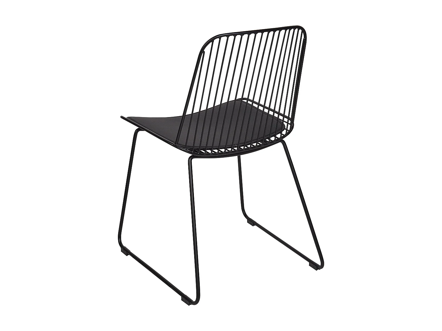 Conjunto de 2 sillas de comedor PENSACOLA Metal Negro