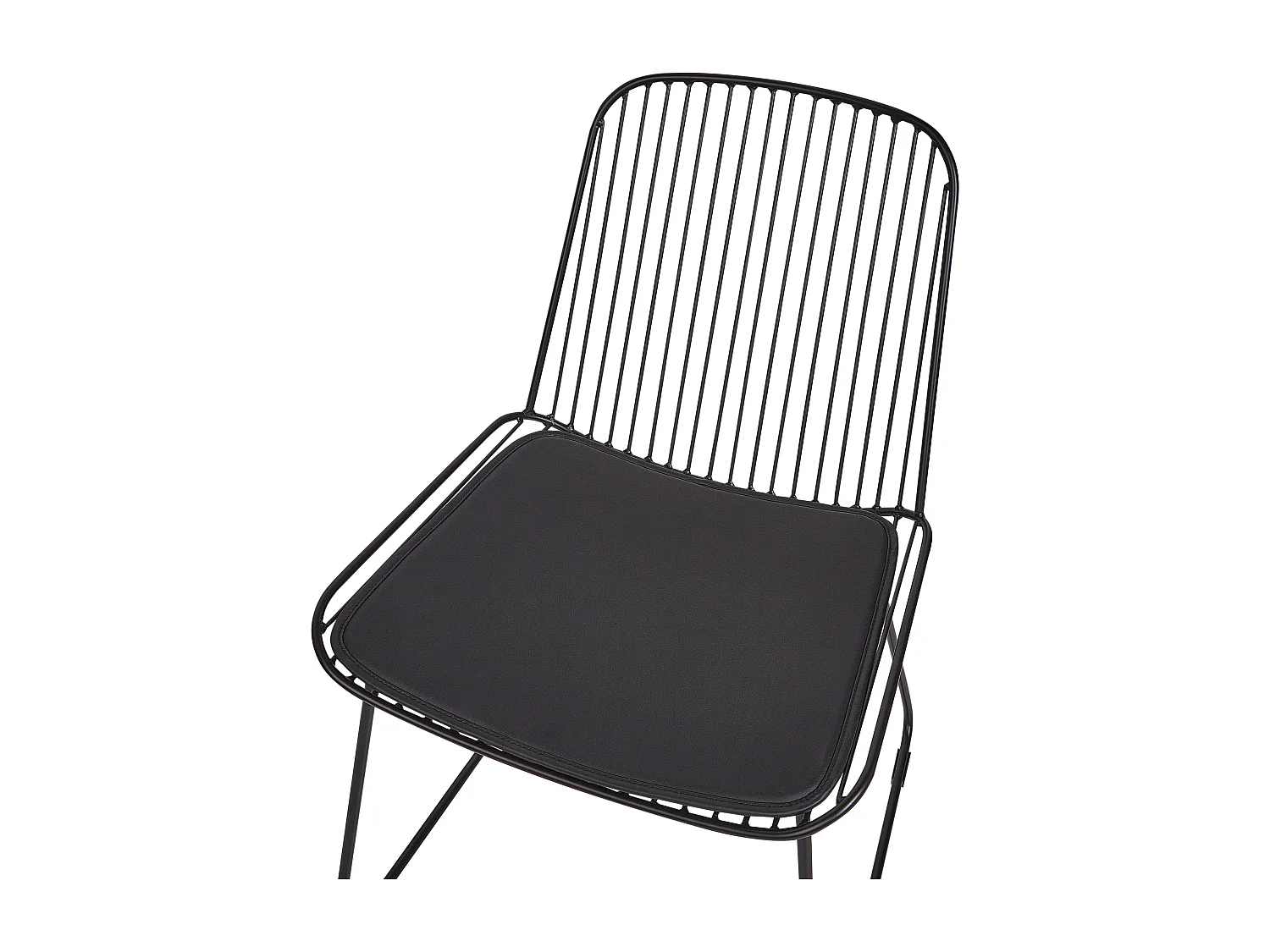 Conjunto de 2 sillas de comedor PENSACOLA Metal Negro