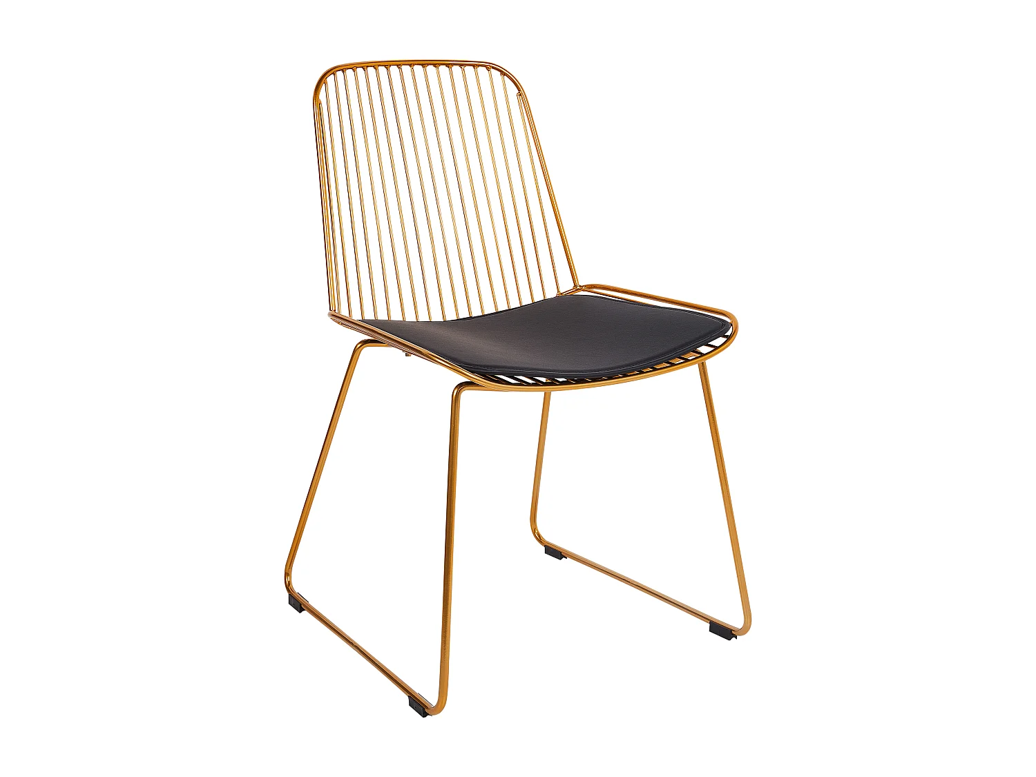 Lot de 2 chaises de salle à manger PENSACOLA Métal Doré