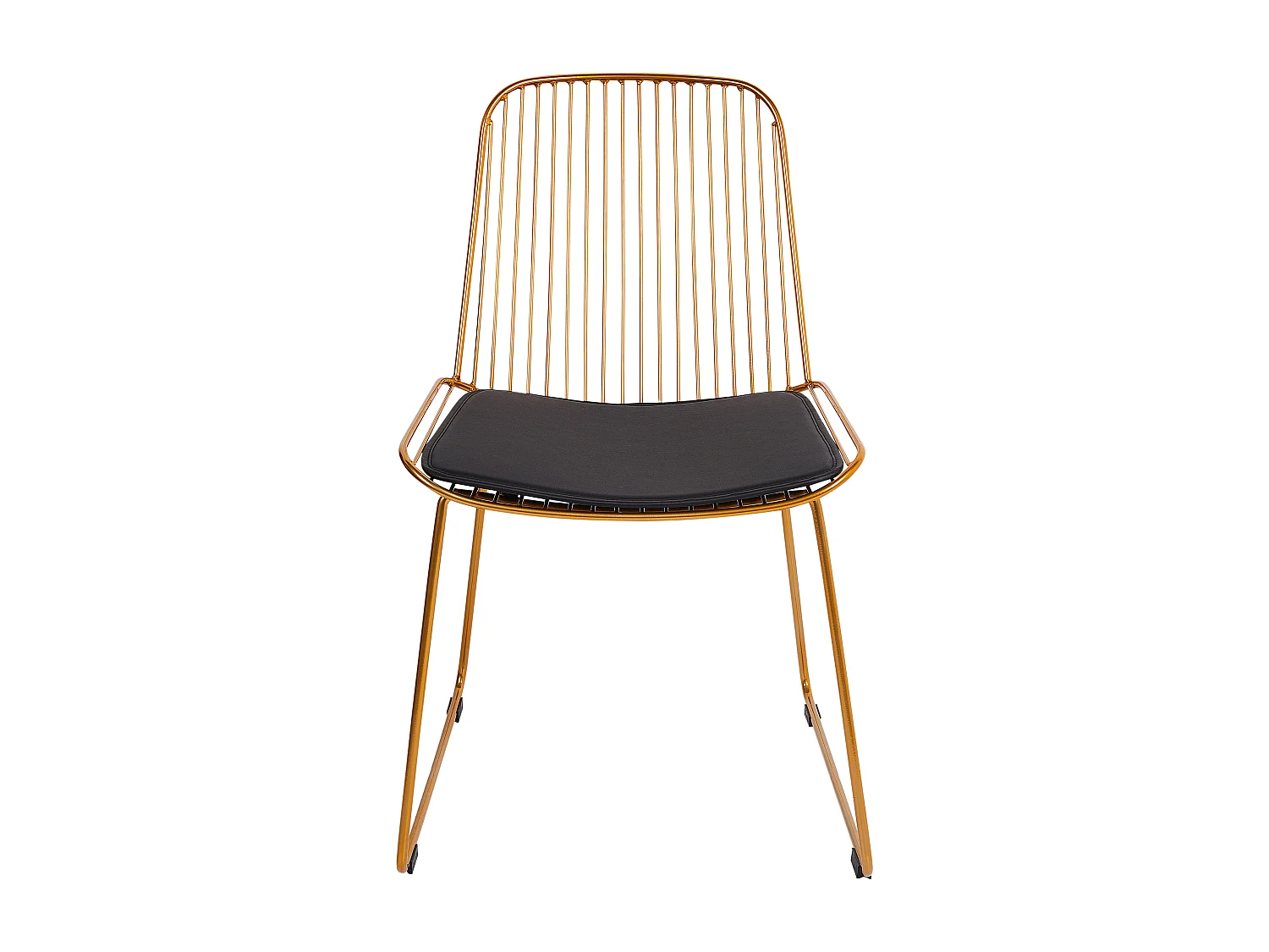 Lot de 2 chaises de salle à manger PENSACOLA Métal Doré