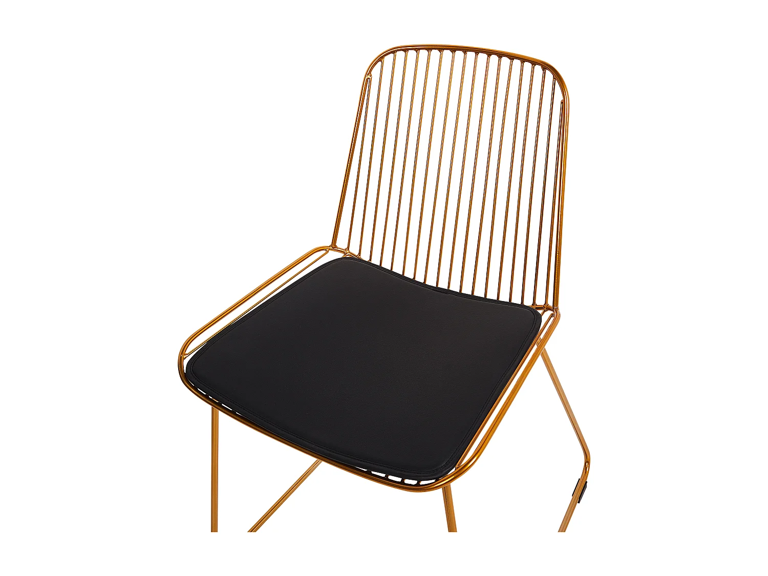 Lot de 2 chaises de salle à manger PENSACOLA Métal Doré