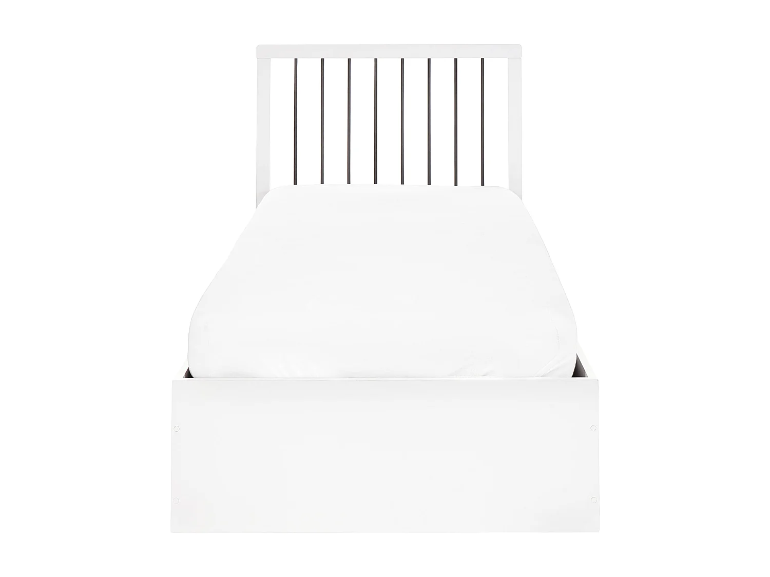 Lit ottoman ROUVILLERS 90 x 200 cm Blanc