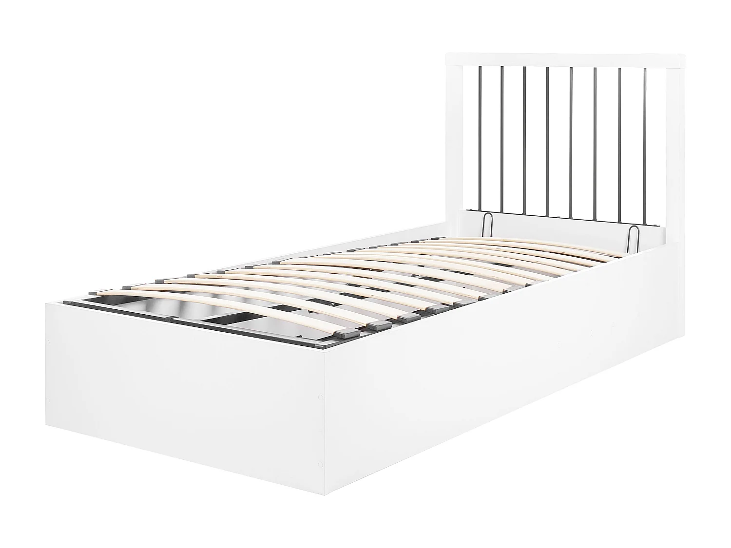 Bett mit Stauraum ROUVILLERS 90 x 200 cm Weiss