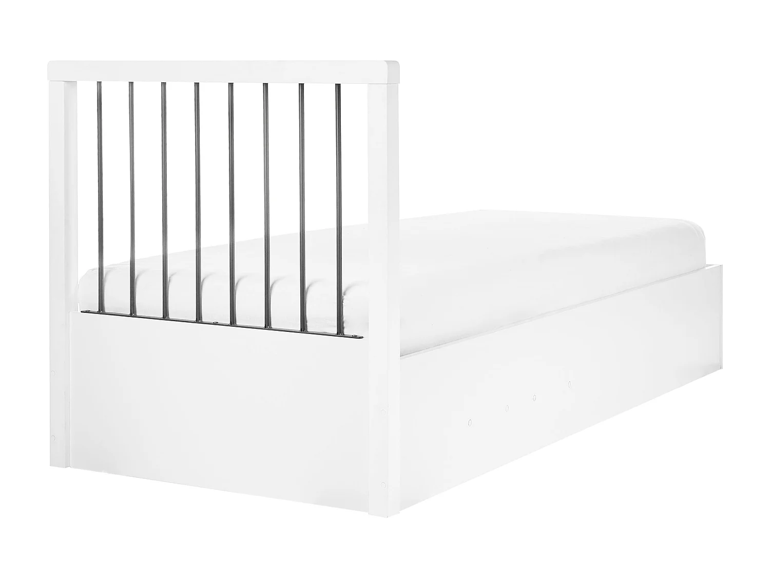Bett mit Stauraum ROUVILLERS 90 x 200 cm Weiss