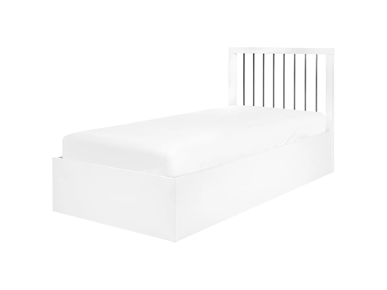 Bett mit Stauraum ROUVILLERS 90 x 200 cm Weiss
