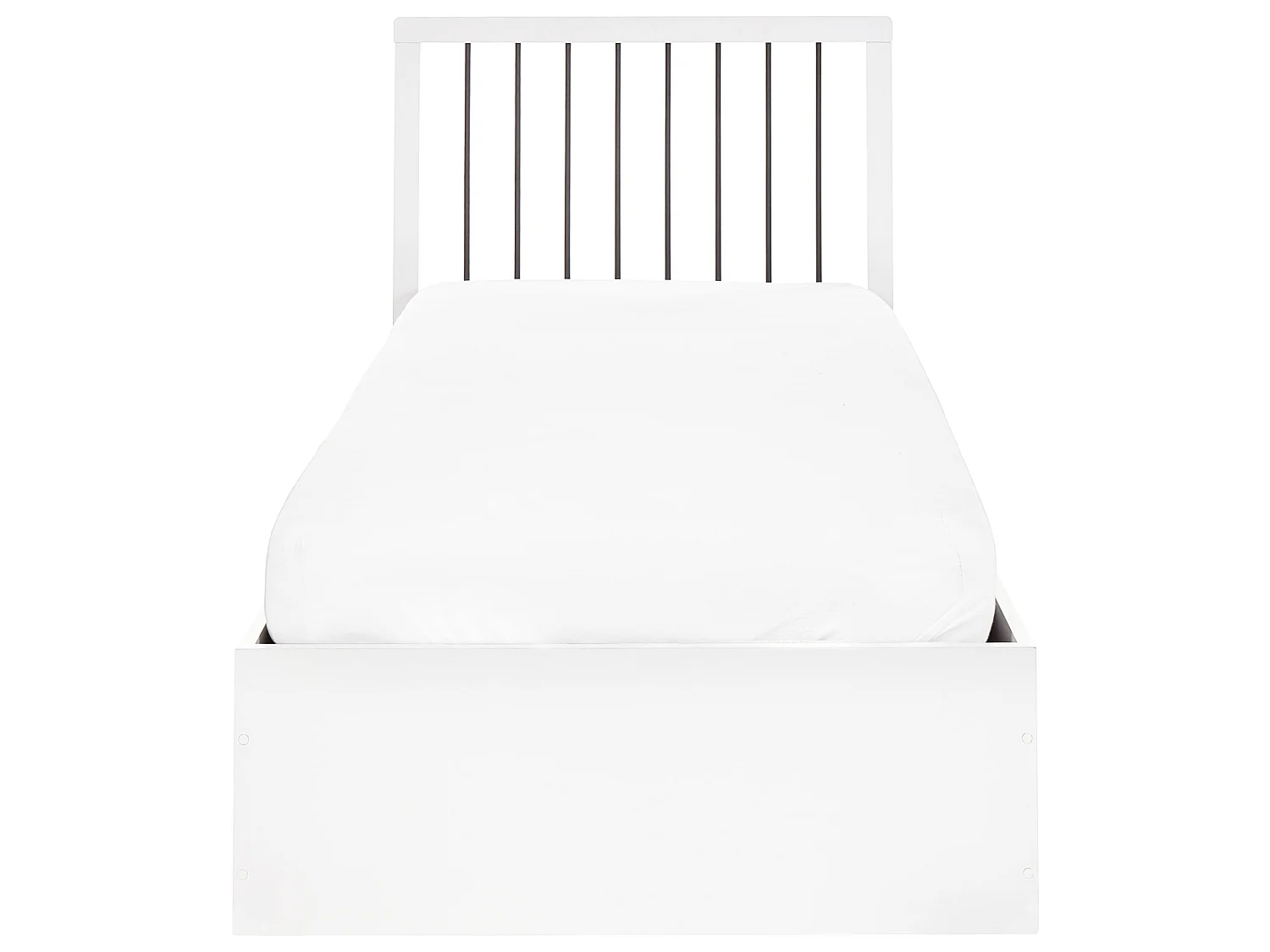 Bett mit Stauraum ROUVILLERS 90 x 200 cm Weiss
