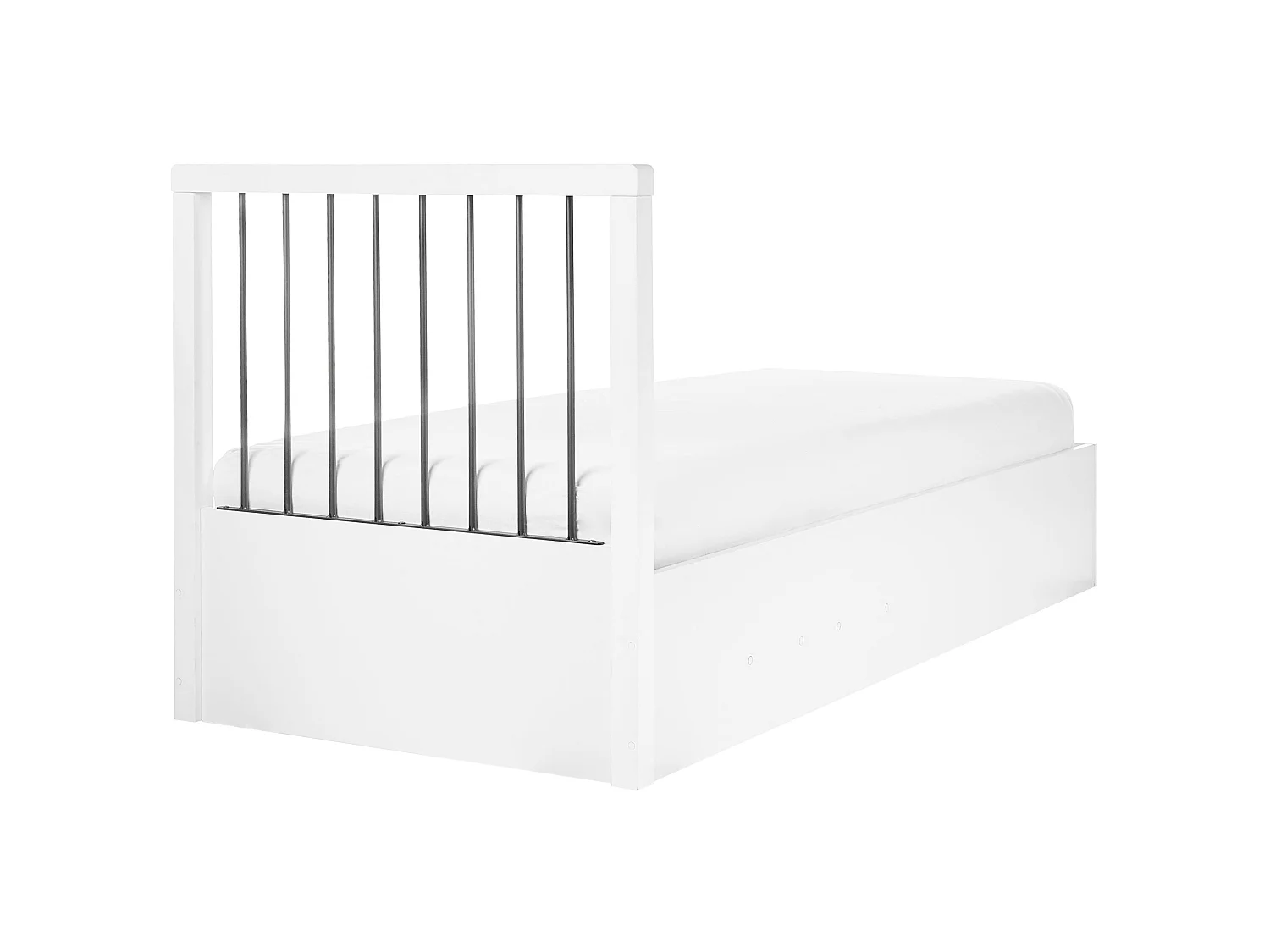 Bett mit Stauraum ROUVILLERS 90 x 200 cm Weiss