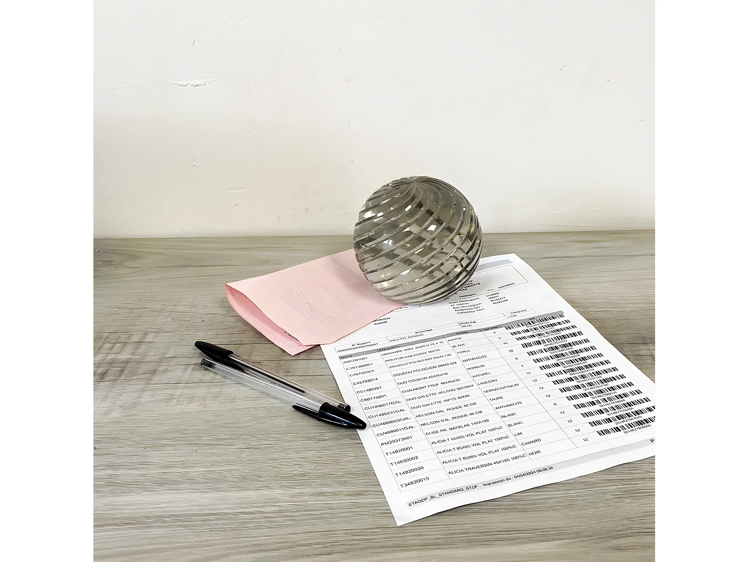 Presse-Papier en Verre "Onde" 11cm Transparent