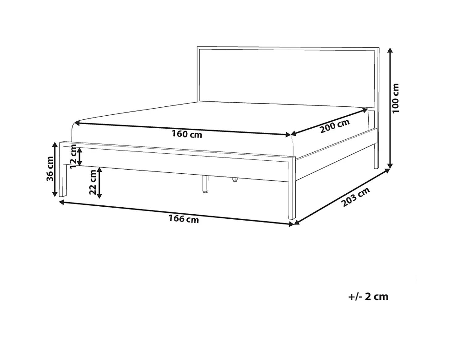 Bett mit Lattenrost ERVILLERS 160 x 200 cm Naturfarbene Akazie