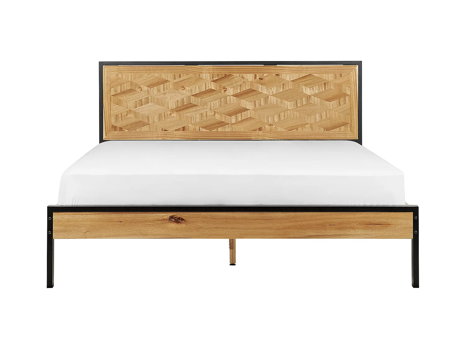 Bett mit Lattenrost ERVILLERS 160 x 200 cm Naturfarbene Akazie