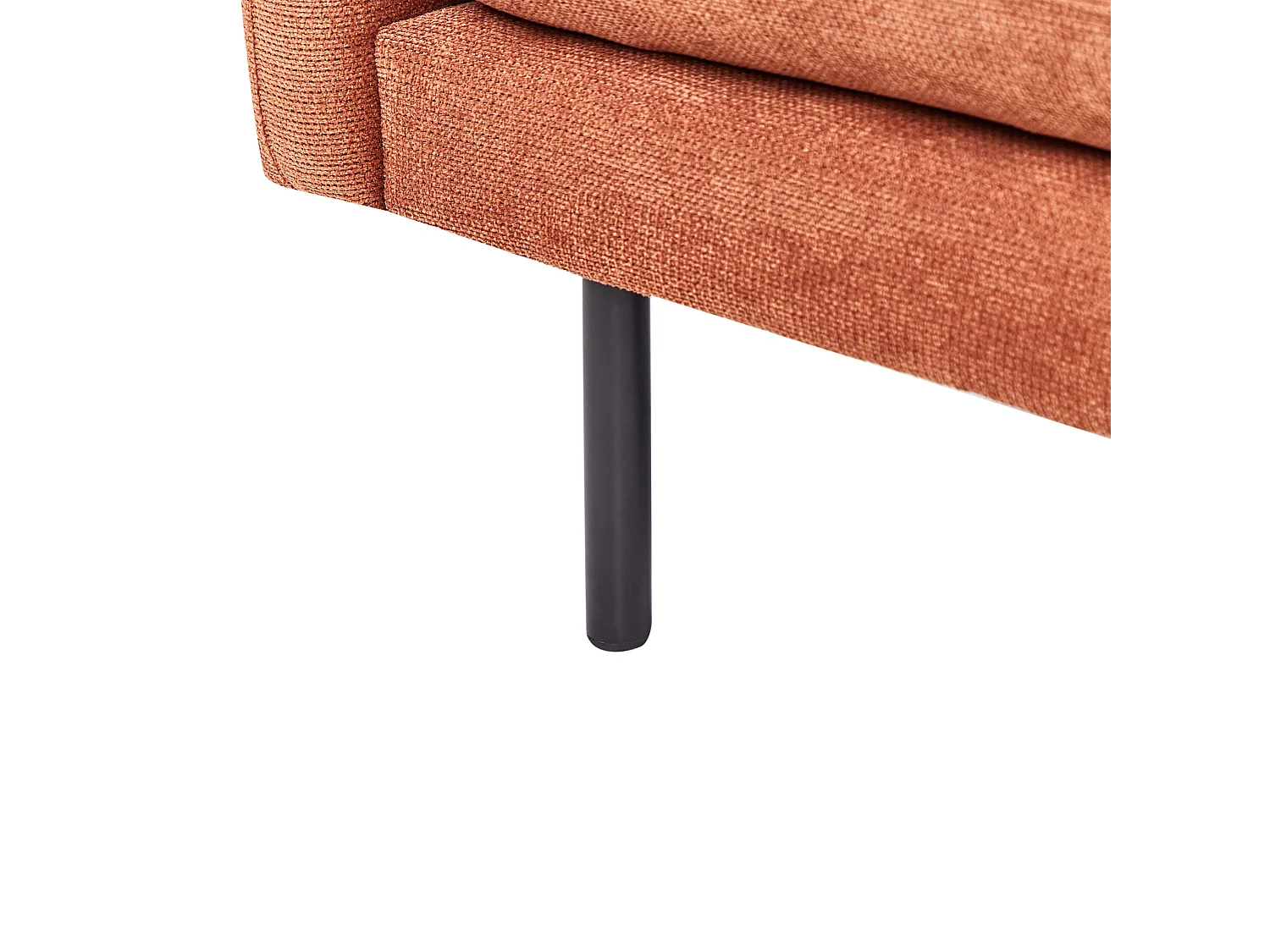 Canapé d'Angle à Droite Moderne 4 places Siège Rembourré en Tissu Chenille Marron Doré Pieds Noirs Vinterbro