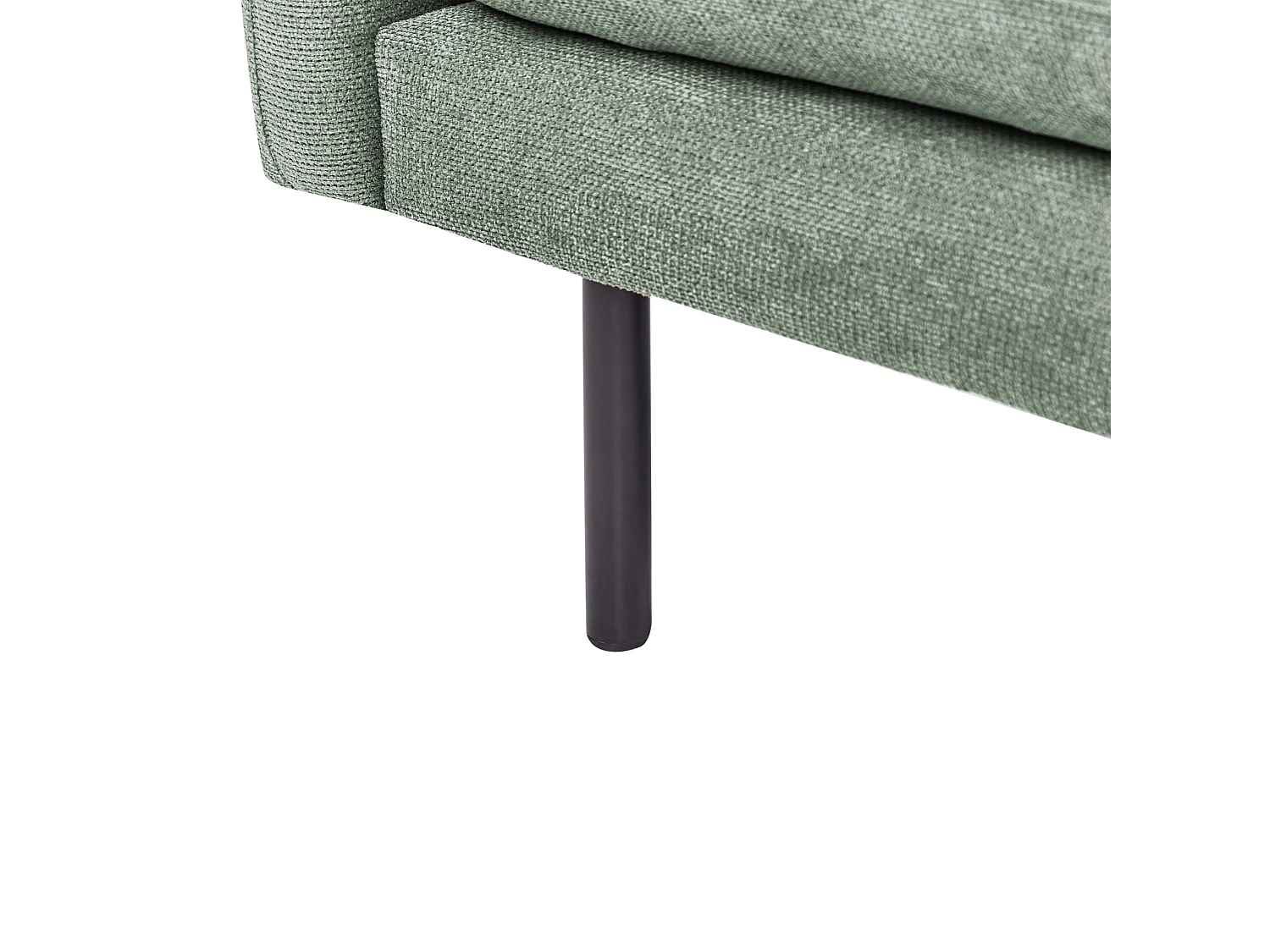 Canapé d'Angle à gauche Moderne 4 places Siège Rembourré en Tissu Chenille Vert Pieds Noirs Vinterbro