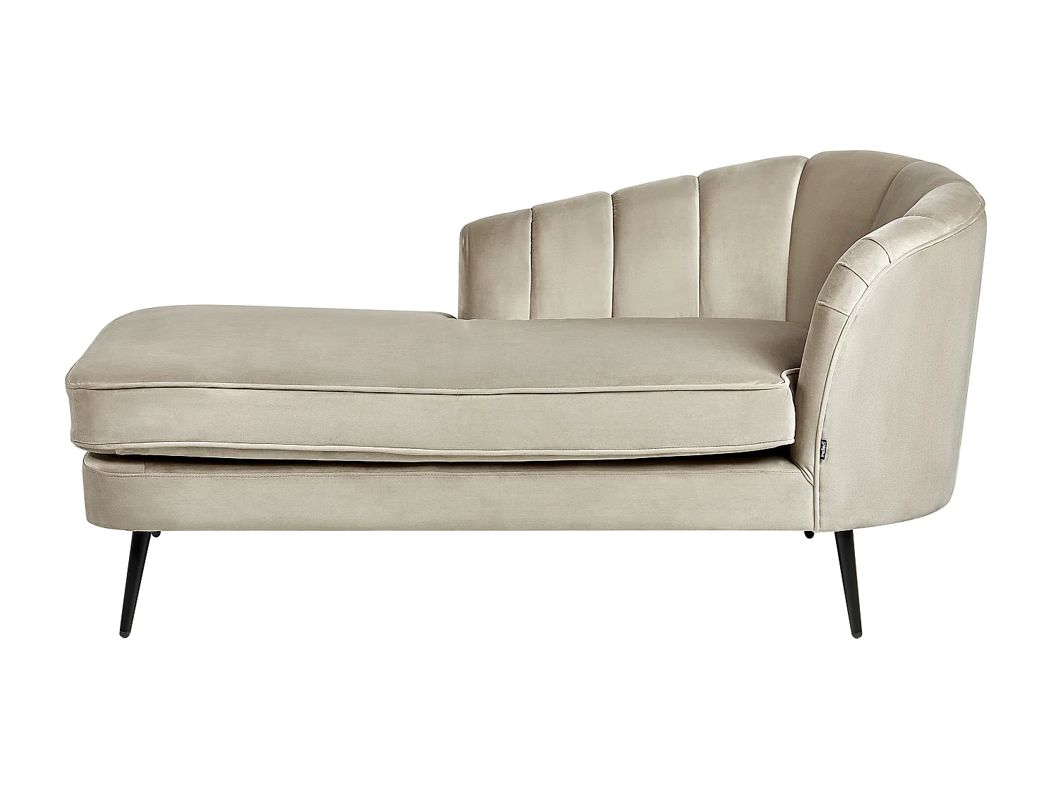 Divan côté gauche en velours beige ALLIER