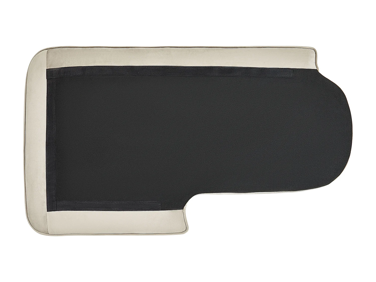 Divan côté gauche en velours beige ALLIER