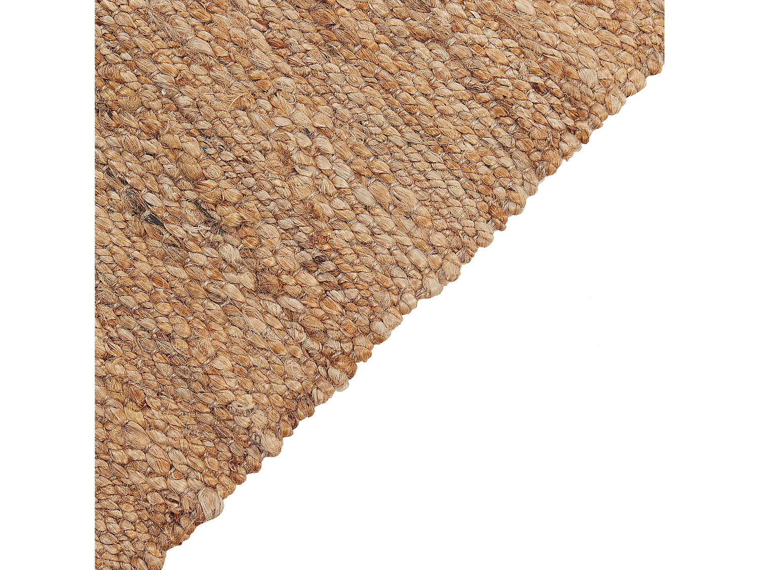 Teppich Jute beige rechteckig 70x200 cm geflochten Streifenmuster Boho-Stil Uzunta