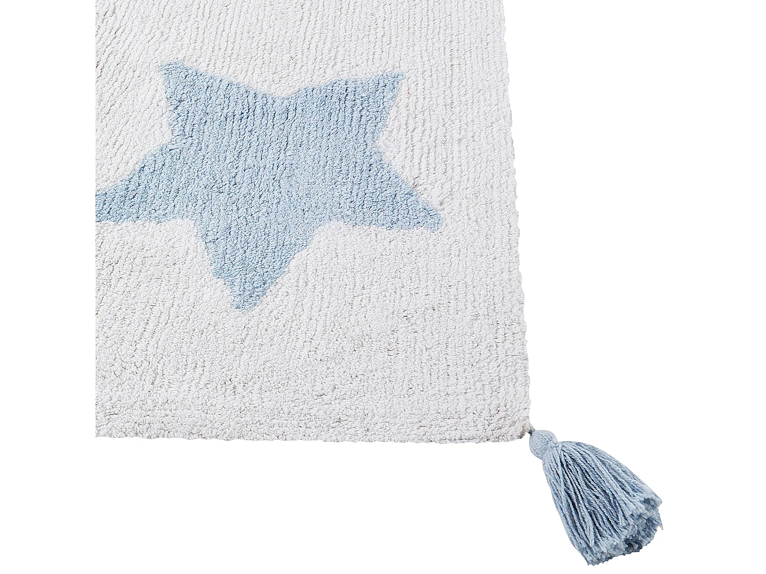 Kinderteppich aus Baumwolle Sterne 140 x 200 cm mehrfarbig MEREVI