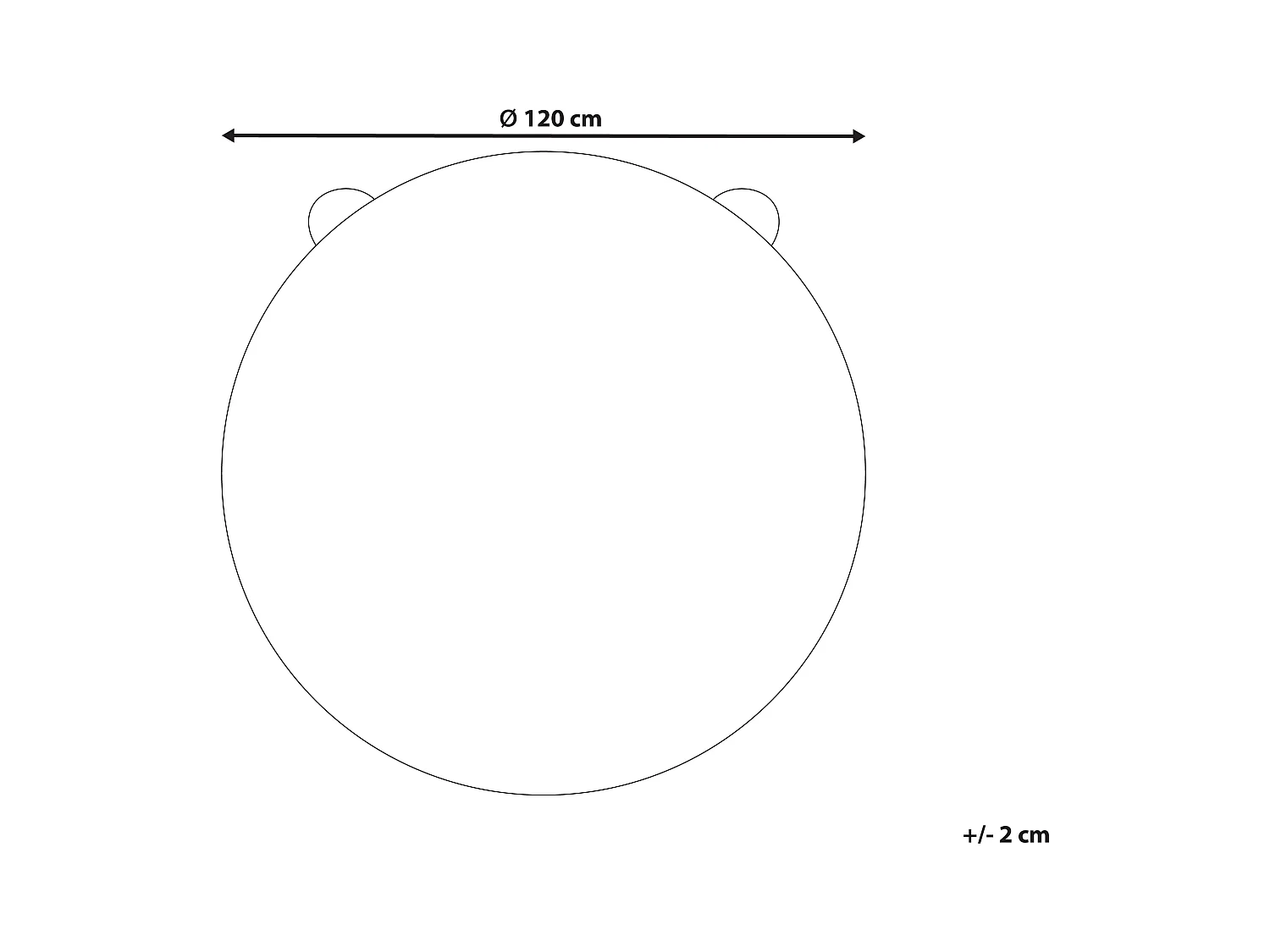 Jute Kinderteppich Bär ⌀ 120 cm Beige KOSALAR